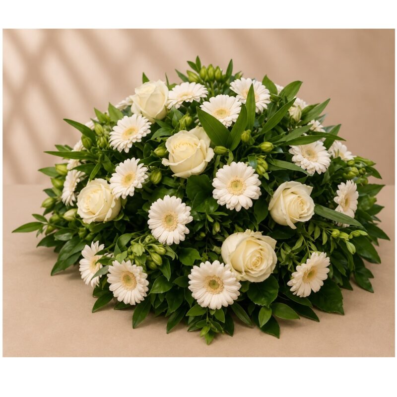 Rouwbloemstuk Witte Troost